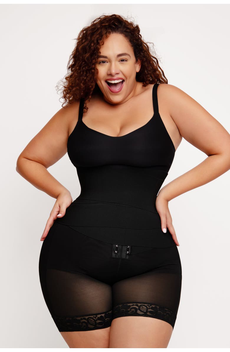 Shapellx AirSlim 2-In-1 High-Waisted Booty Lift Shaper Shorts, Alternate, color, Jet Black