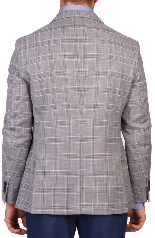Tailorbyrd Modern Fit Textured Shadow Plaid Sport Coat In Gray