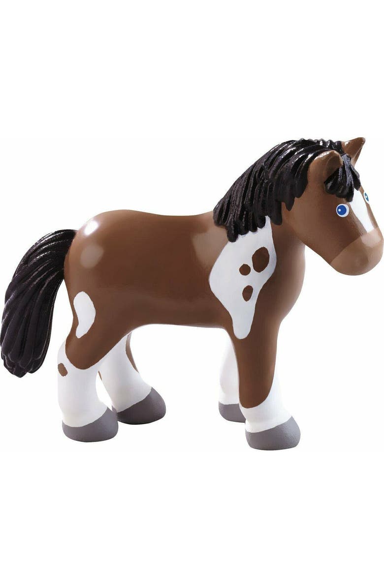 HABA Little Friends Horse Tara - 4.5" Apaloosa Farm Animal Toy Figure, Alternate, color, Multi