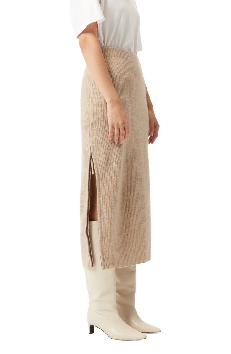 GOBI Mongolian Cashmere Cashmere Skirt with Zip, Alternate, color, 