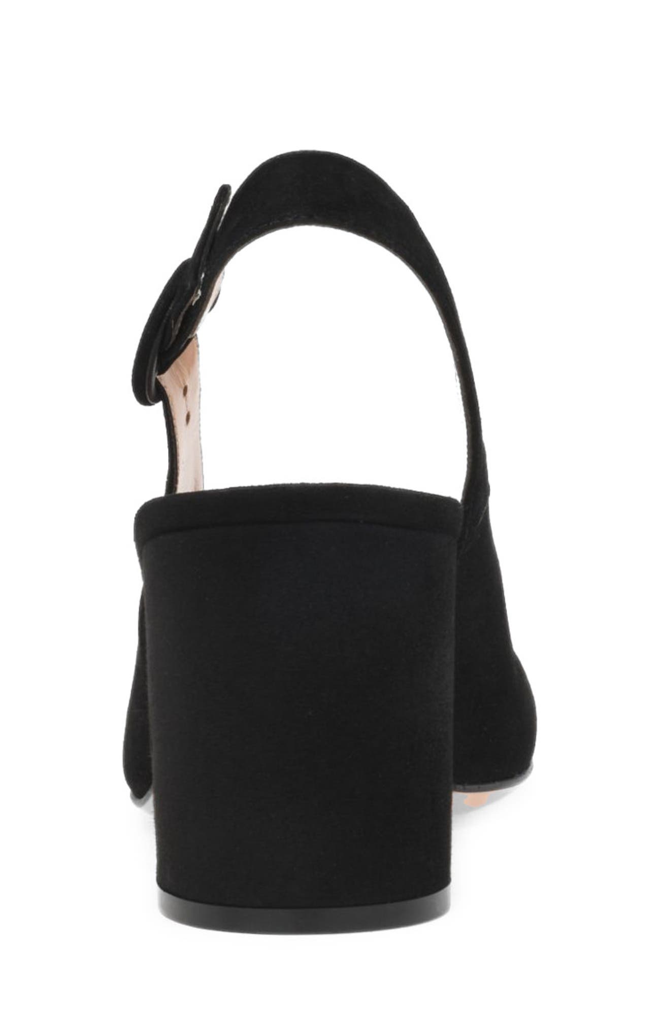 Gianvito Rossi Joelle Sling Pump, Alternate, color, Black Suede