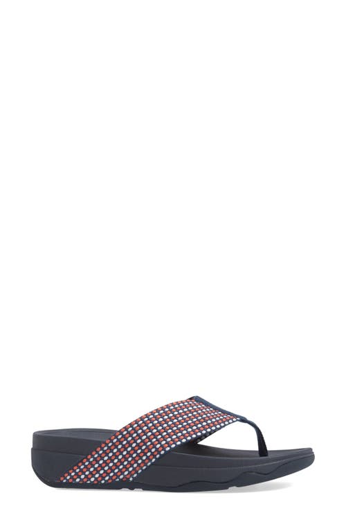 Fitflop ™ Surfa™ Flip Flop In Midnight Navy Fabric