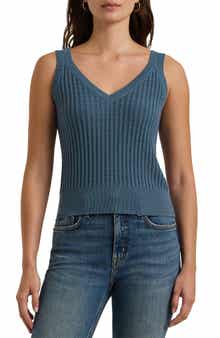 Lauren Ralph Lauren Cropped Cotton Blend Sweater Tank Top