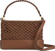Reiss Blakely Woven Leather Crossbody Bag