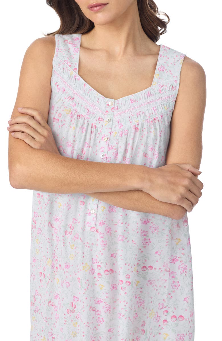 Eileen West Cotton Nightgown, Alternate, color, Wht Novel