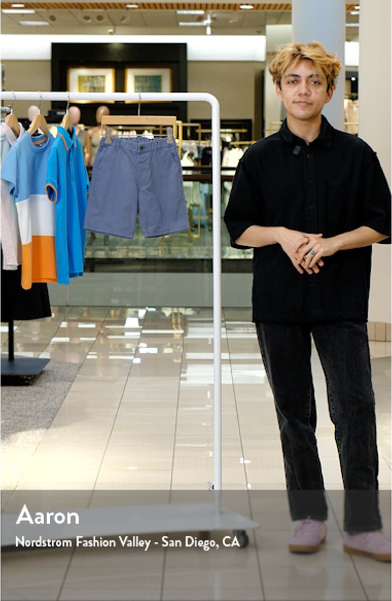 Kids' Flat Front Cotton Chino Shorts, sales video thumbnail