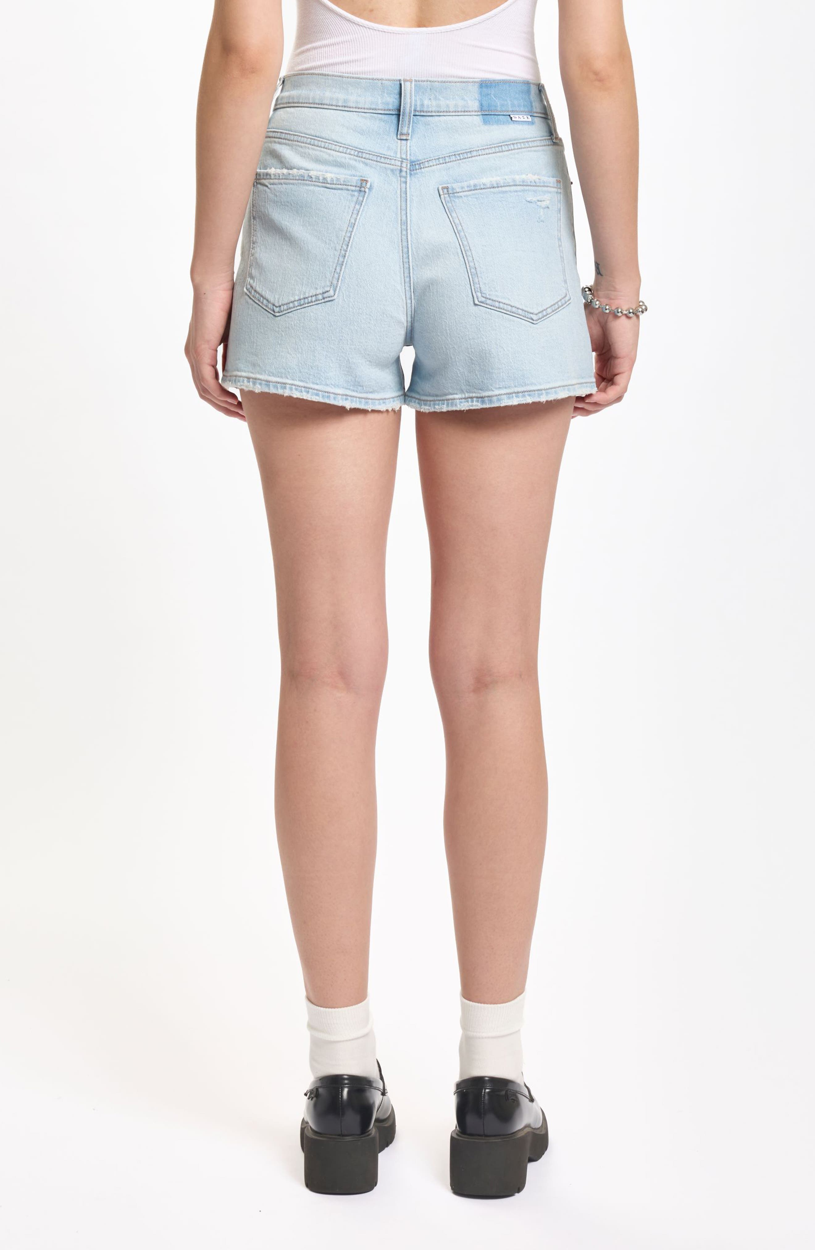 Troublemaker High Waist Denim Shorts - image 2