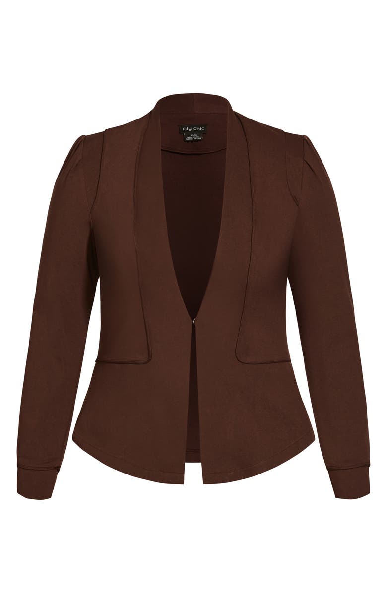 City Chic Piping Praise Ponte Knit Jacket, Alternate, color, 