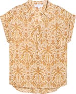 SUGARLIPS Calina Tropical Cory Button-Up Top