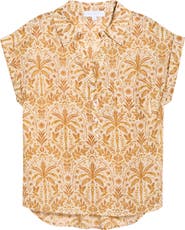 SUGARLIPS Calina Tropical Cory Button-Up Top