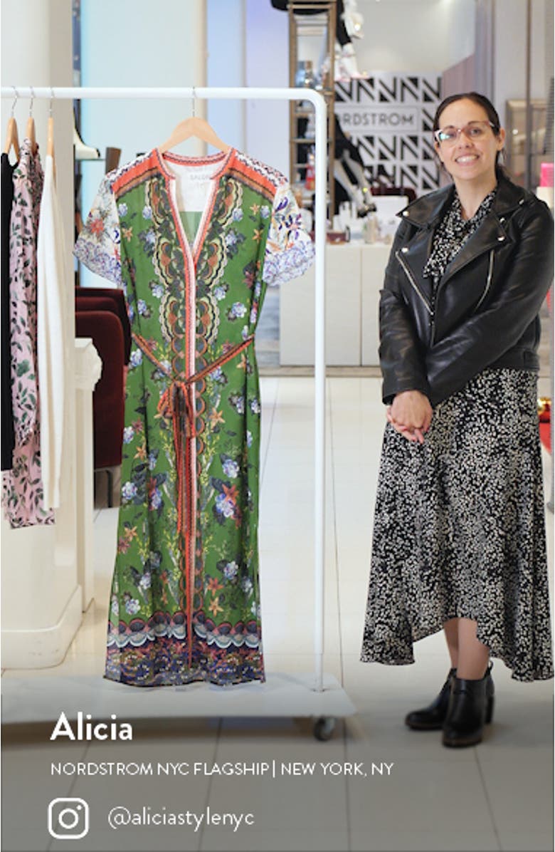 Vicki Print Silk Midi Dress, sales video thumbnail