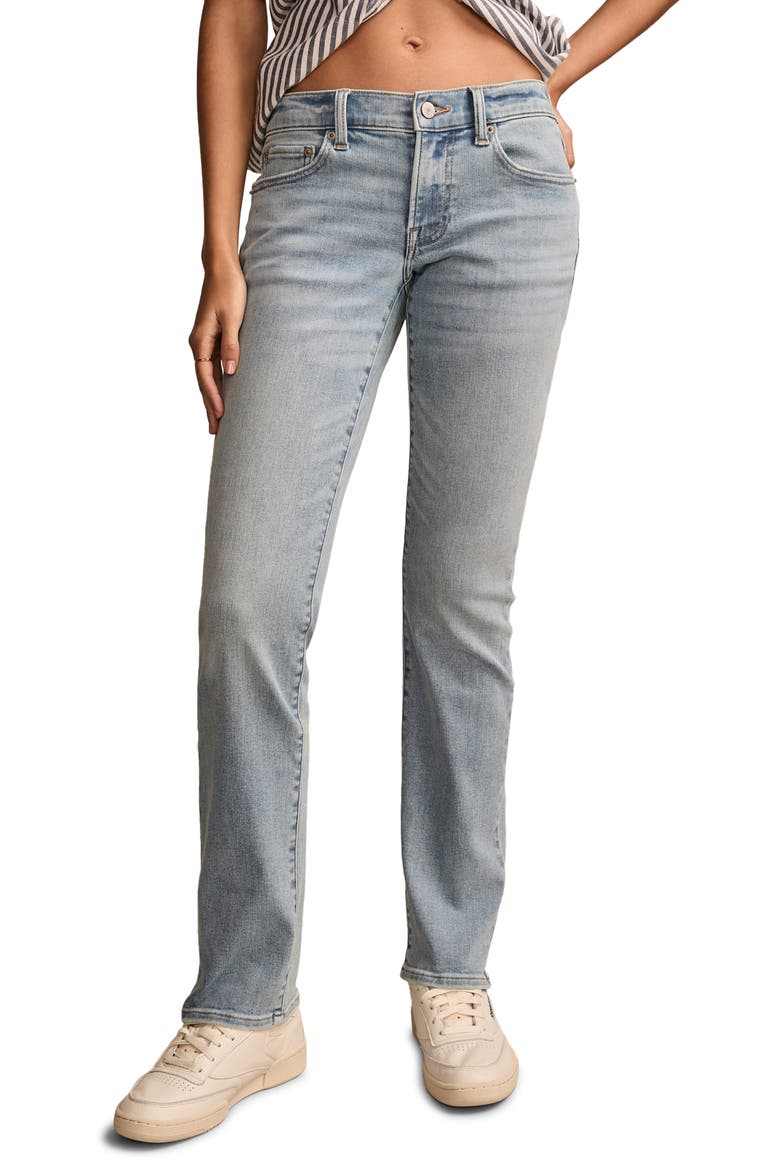 Sweet Mid Rise Straight Leg Jeans, Main, color, LOVERS LANE WASH