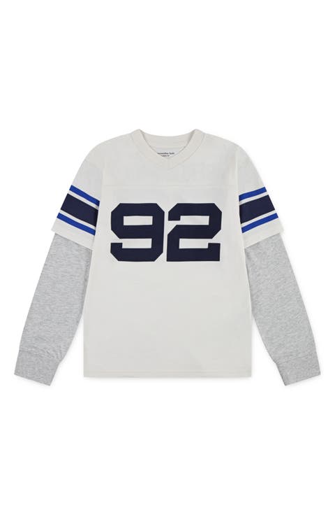 Kids' Long Sleeve Football Hangdown Graphic T-Shirt (Little Kid & Big Kid)