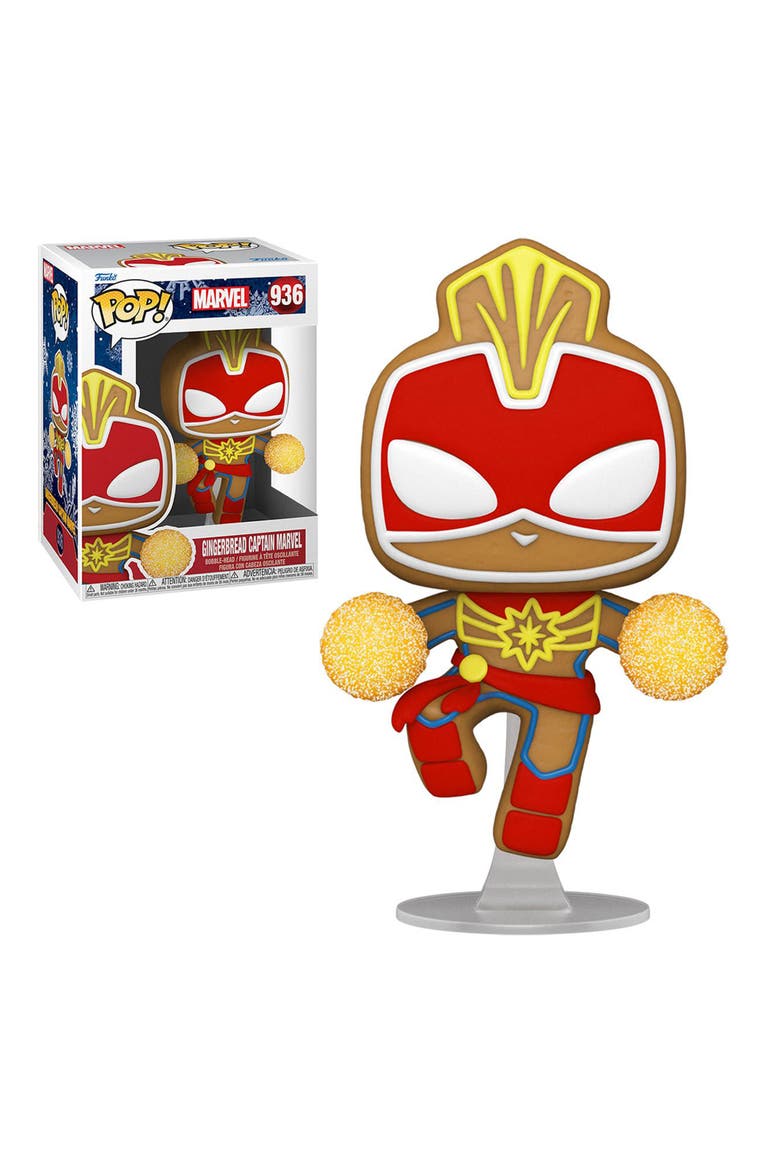 Captain Marvel (Gingerbread) Marvel Funko Pop! Holiday, Main, color, Multi-Color
