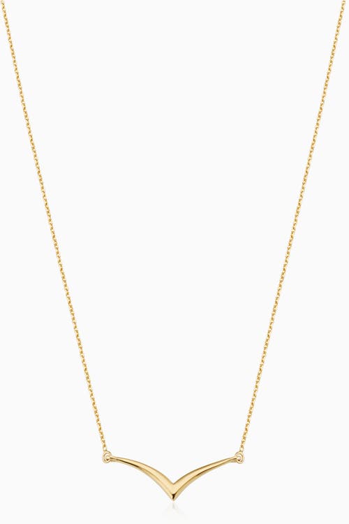 Oradina 14k Yellow Gold Fly High Pendant Necklace In Gold