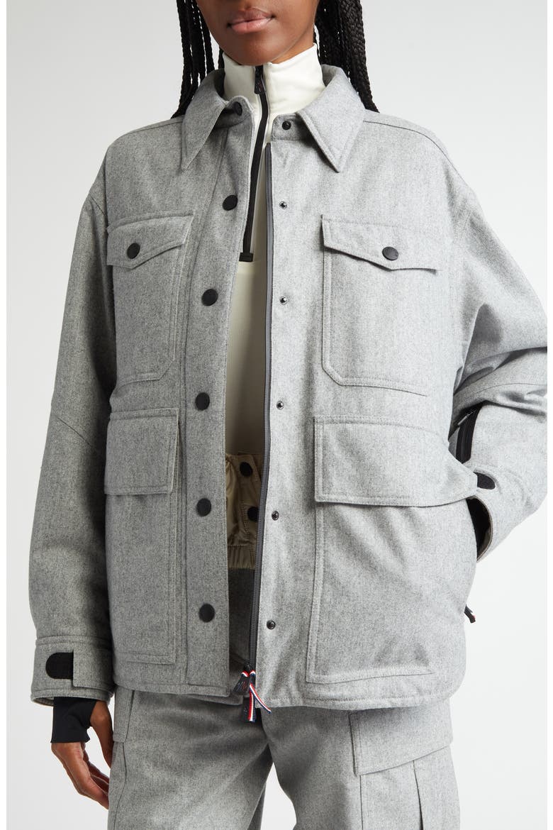 Huez Water Repellent Wool Ski Jacket, Alternate, color, GREY