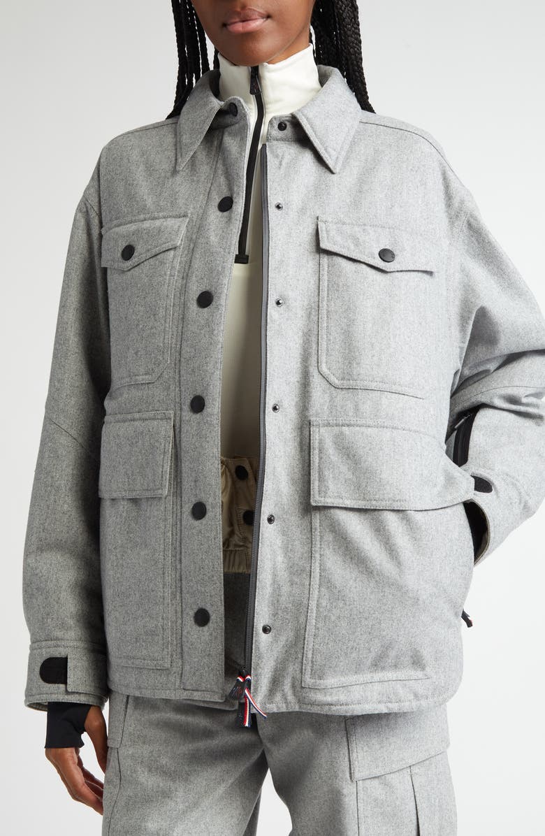 Moncler Grenoble Huez Water Repellent Wool Ski Jacket, Alternate, color, 