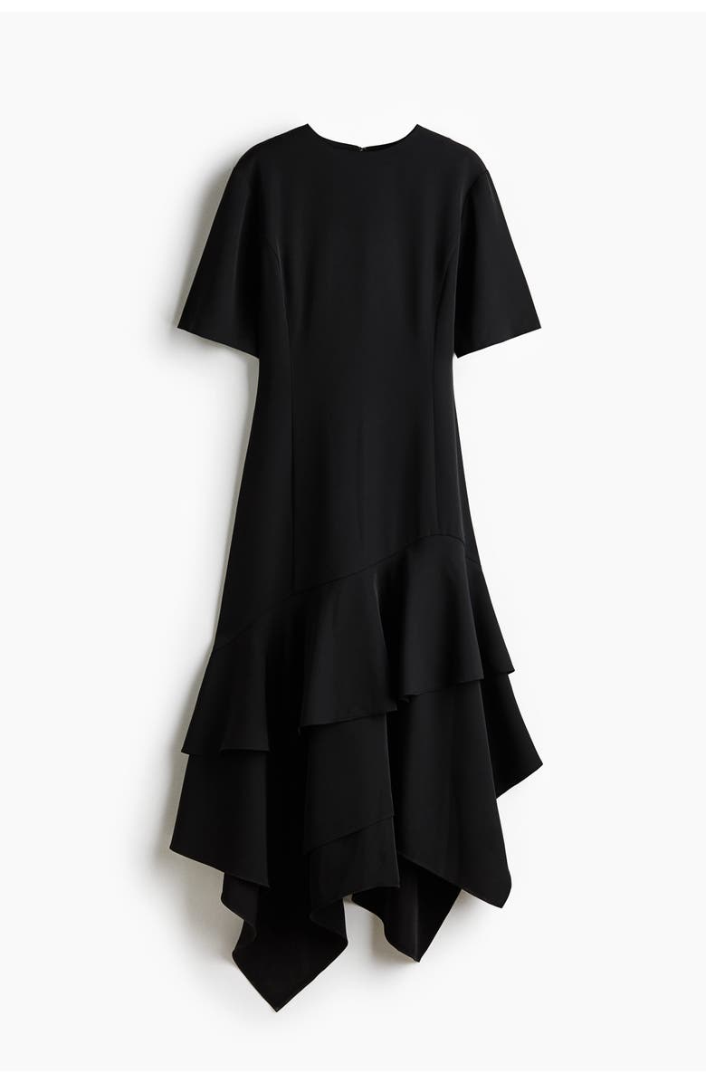 H&M Asymmetric dress, Alternate, color, Black