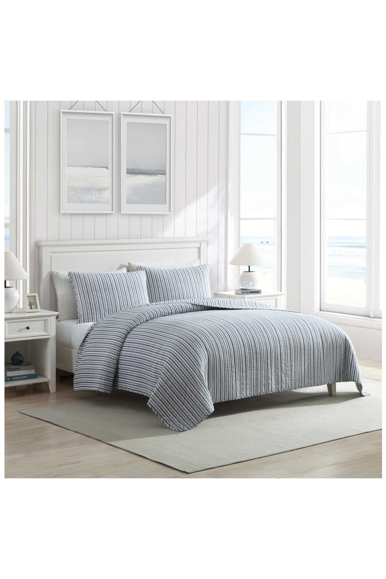 Coleridge Stripe Twin Quilt Set, Alternate, color, DARK BLUE