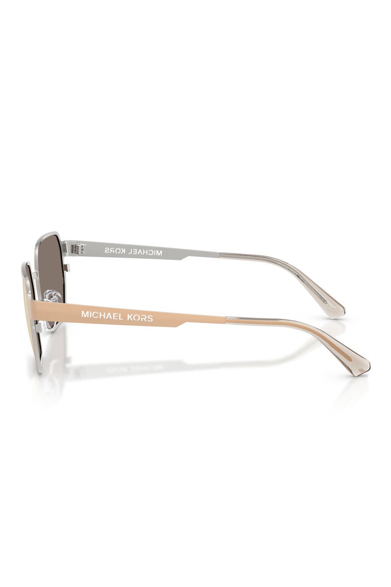 Madagascar 55mm Irregular Sunglasses, Alternate, color, GOLD MATTE / BROWN SILVER