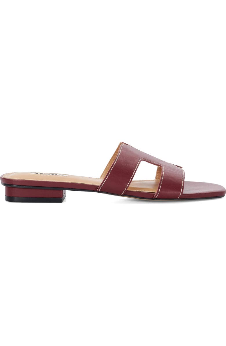 Dune London Loupe Slide Sandal, Alternate, color, Burgundy
