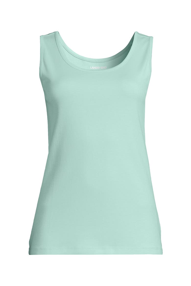 Plus Size Cotton Tank Top, Alternate, color, Pale Sky