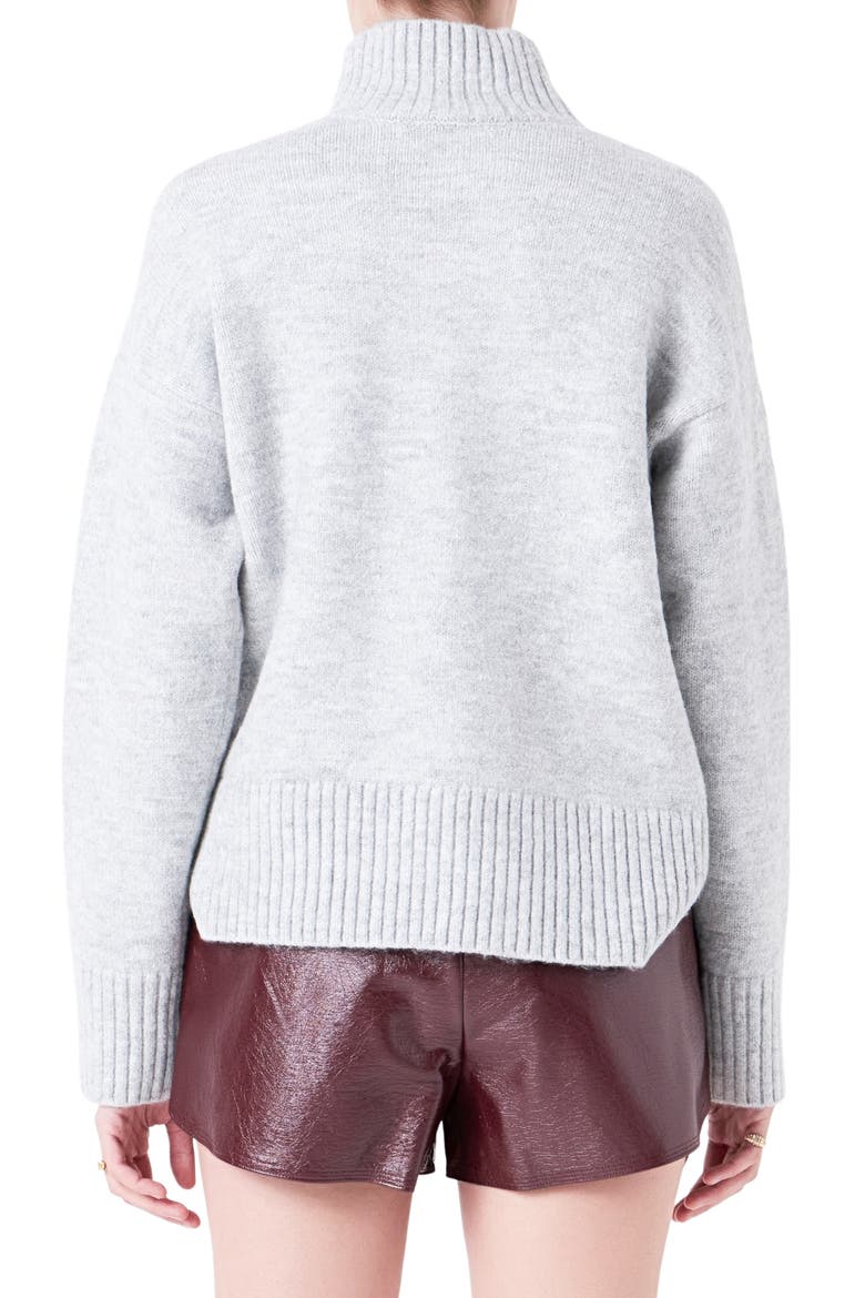 Turtleneck Sweater, Alternate, color, GREY
