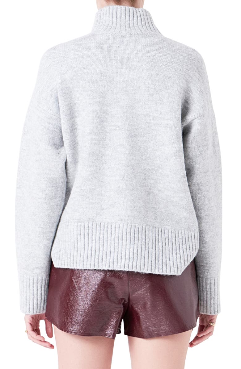 Grey Lab Turtleneck Sweater, Alternate, color, Grey