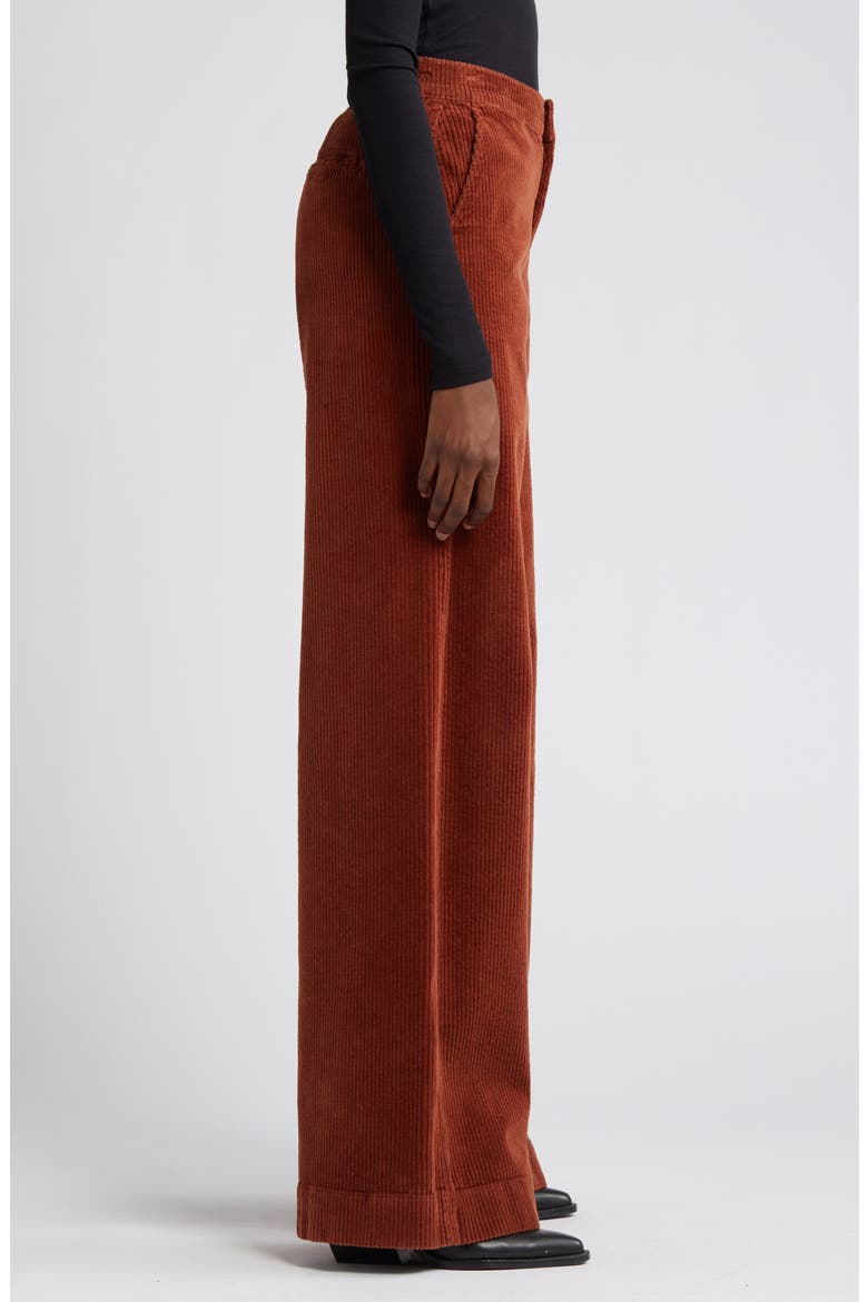 Devon Wide Leg Corduory Pants, Alternate, color, SPICED MAPLE