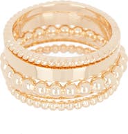 Nordstrom Mixed Texture Metal Ring Stack