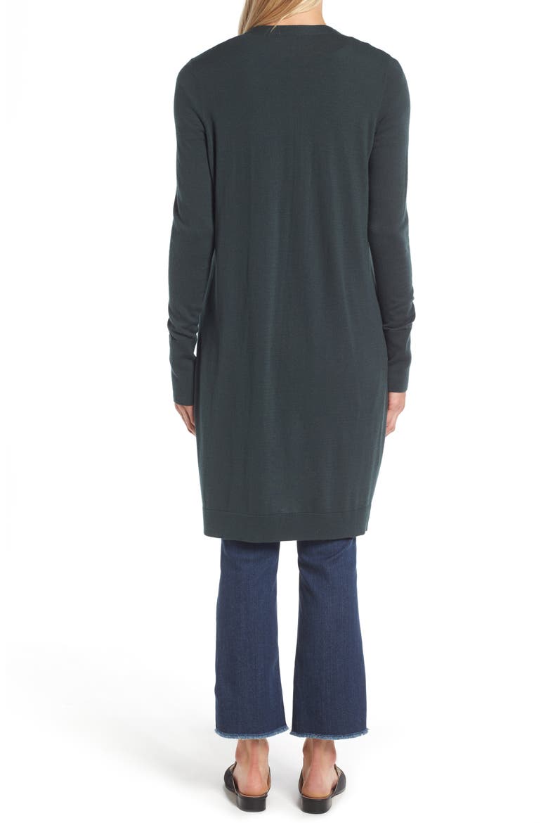 LONG CLOSURELESS CARDIGAN, Alternate, color, GREEN GABLES