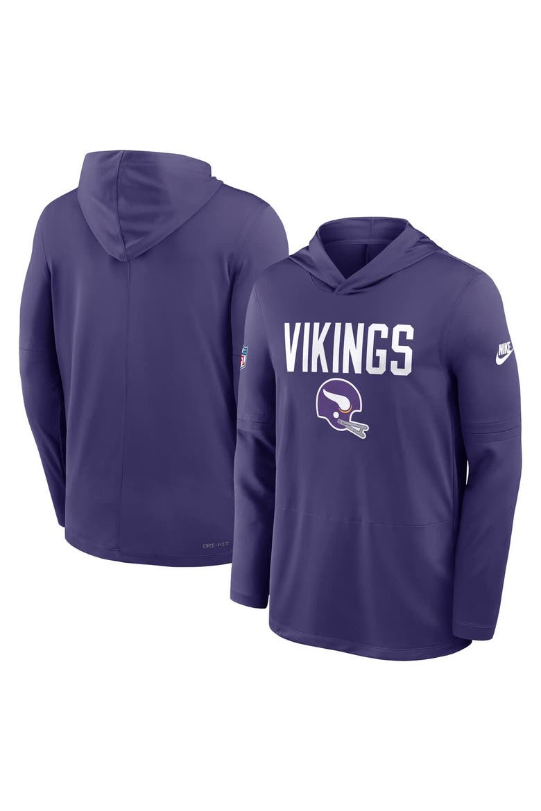 Men's Nike Purple Minnesota Vikings Alt Pack Pass Accuracy Performance Long Sleeve Hoodie T-Shirt, Alternate, color, Purple