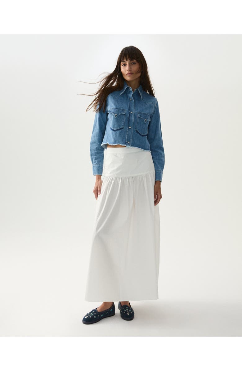 Fortela Naomi Poplin Skirt, Alternate, color, White