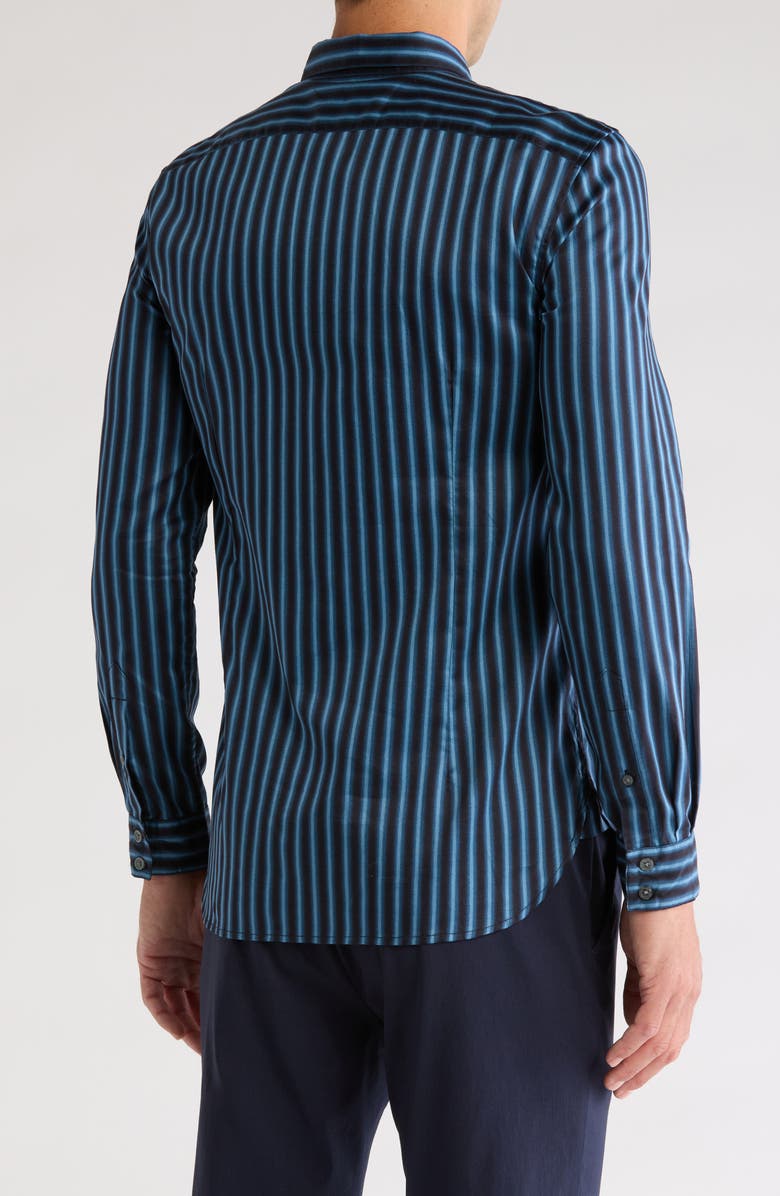 John Varvatos Ross Cotton Shirt, Alternate, color, Deep Blue