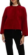GORSKI Genuine Shearling Jacket with 3/4 Sleeves and Reversible