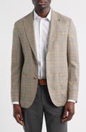 Jack Victor Hampton Tan Glen Check Knit Wool Sport Coat
