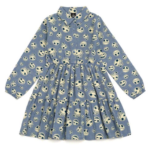 Long Sleeve Chambray Dress (Toddler, Little Kid & Big Kid)