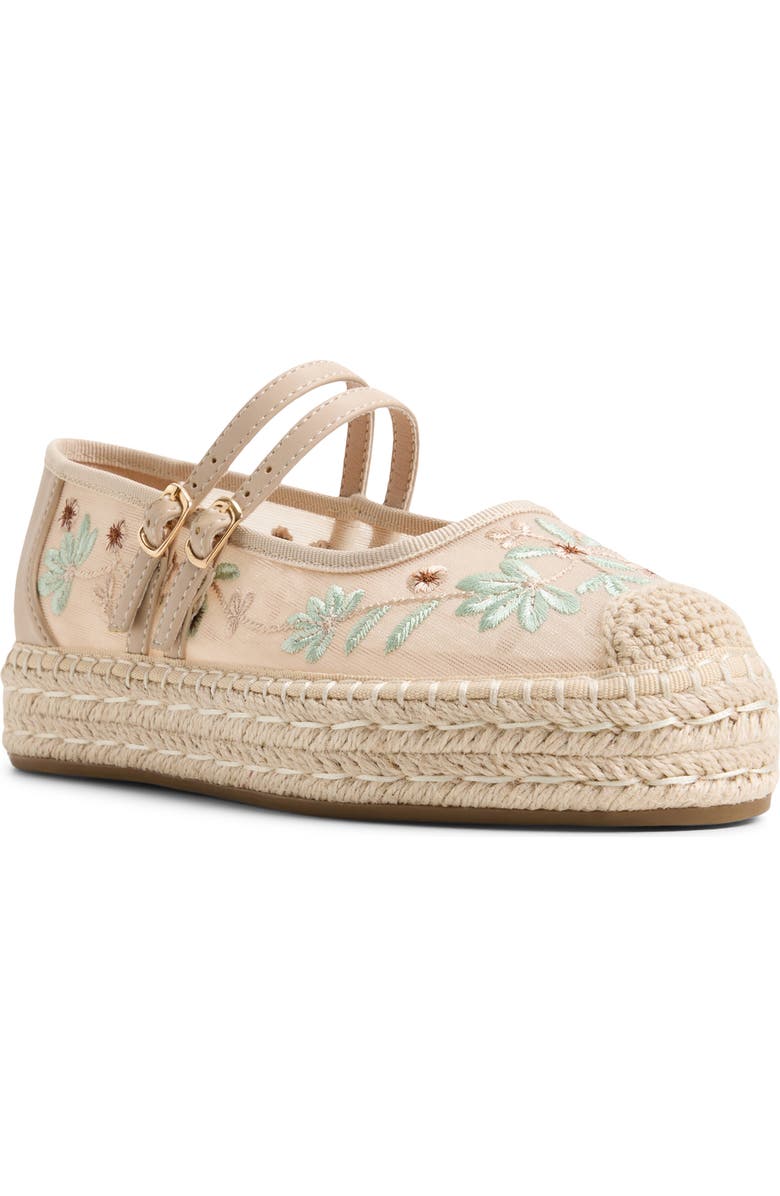 Call It Spring By Aldo Daffney Platform Mary Jane Flat, Main, color, Beige