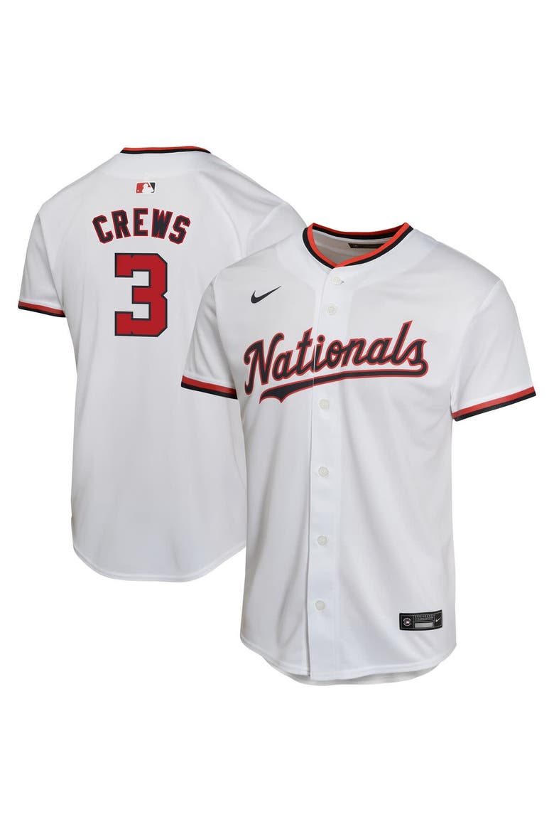 Youth Nike Dylan Crews White Washington Nationals Alternate Game Player Jersey, Main, color, White