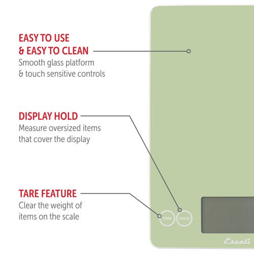 Escali Arti Classic Glass Digital Scale In Green