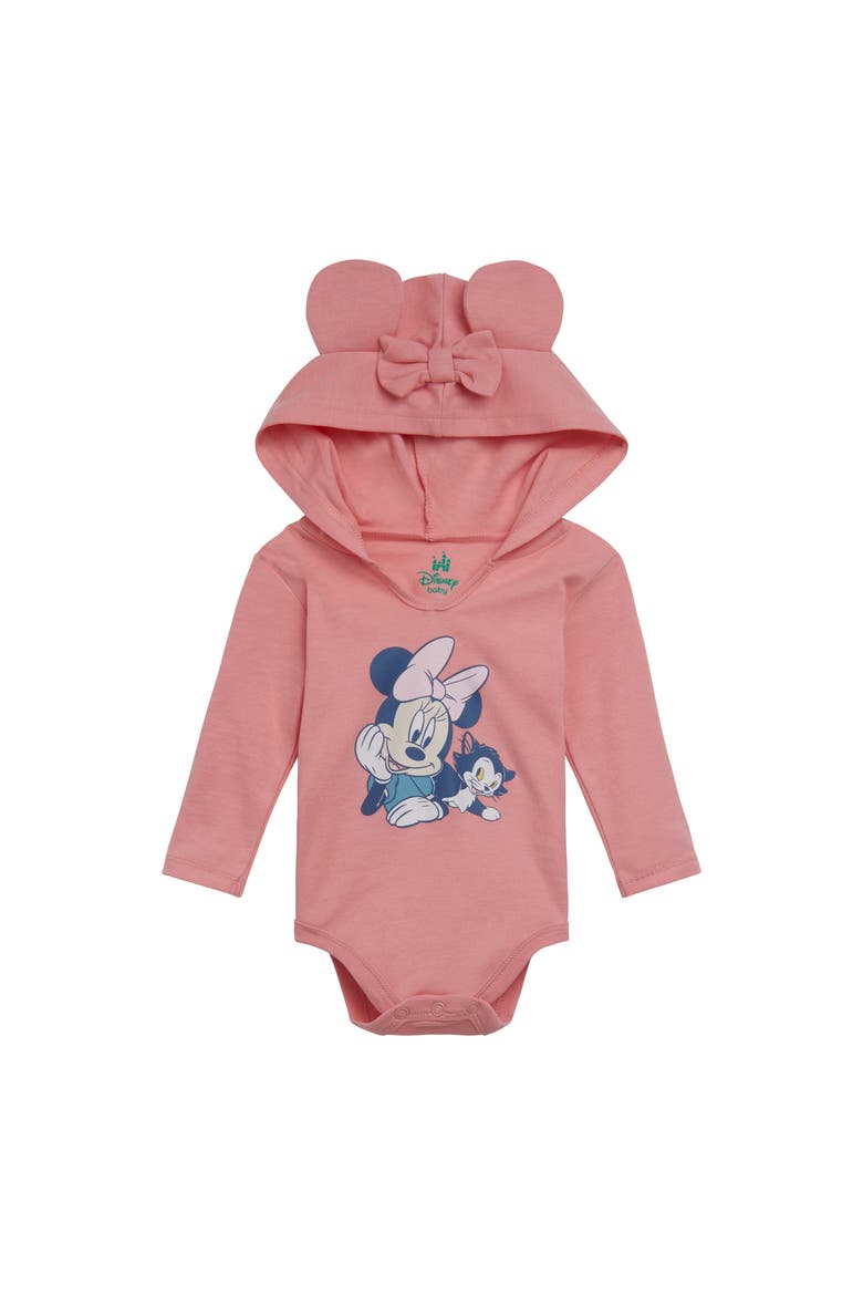 Minnie Mouse 3-Pack Long Sleeve Bodysuits, Alternate, color, Minnie Pink Ivory