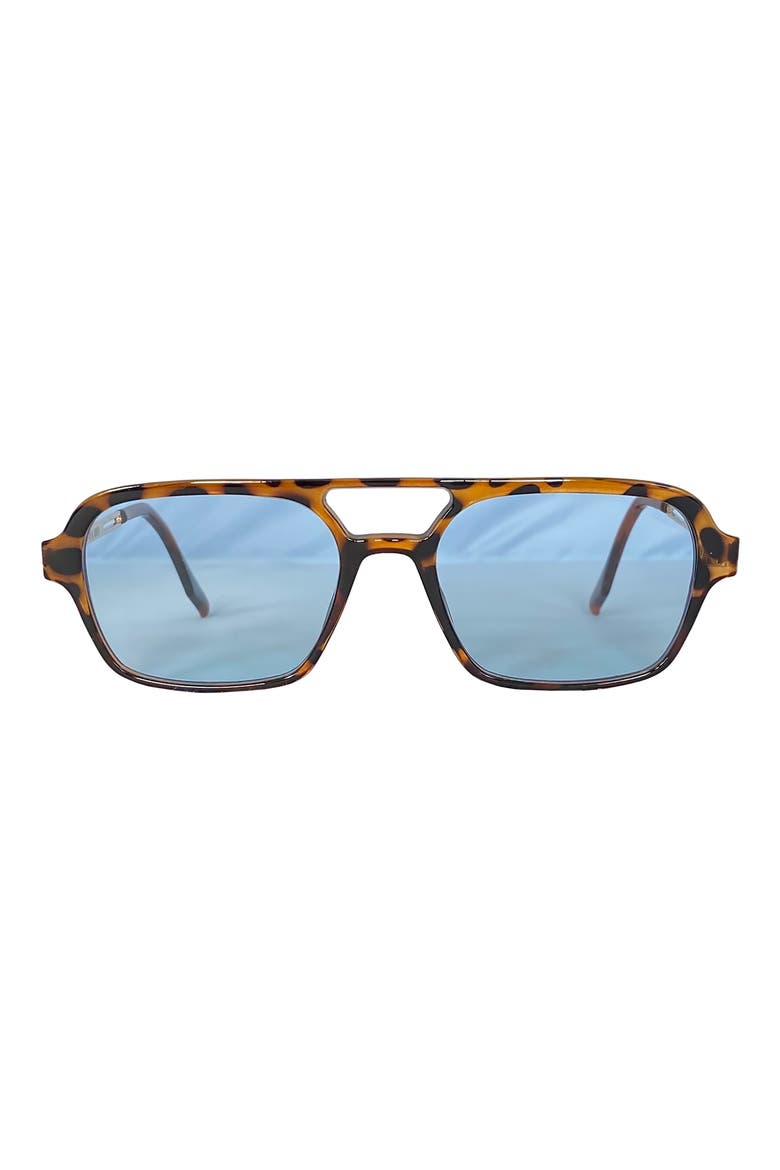 Jordan 60mm Aviator Sunglasses, Main, color, TORTE/ BLUE