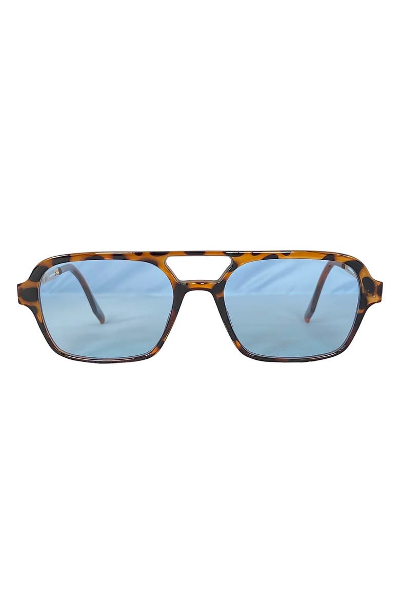 Fifth & Ninth Jordan 60mm Aviator Sunglasses, Main, color, Torte/ Blue