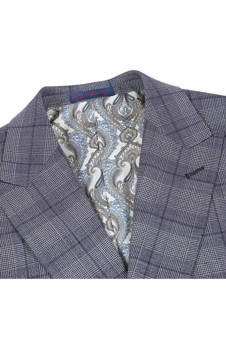 English Laundry Plaid Navy Mélange Suit, Alternate, color, Navy