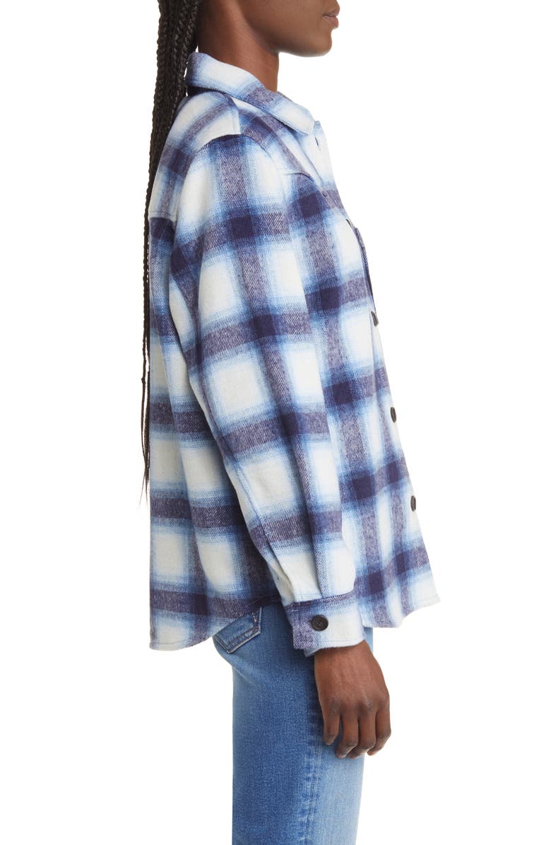 Rails Tripp Plaid Flannel Shirt Jacket, Alternate, color, Azure Sapphire