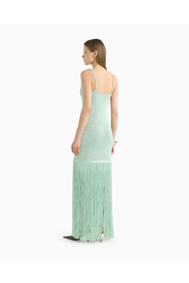 Isabelle fringe dress, Alternate, color, Misty Jade
