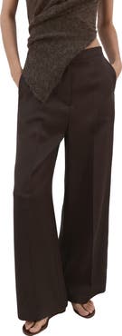 MANGO High Waist Wide Leg Pants