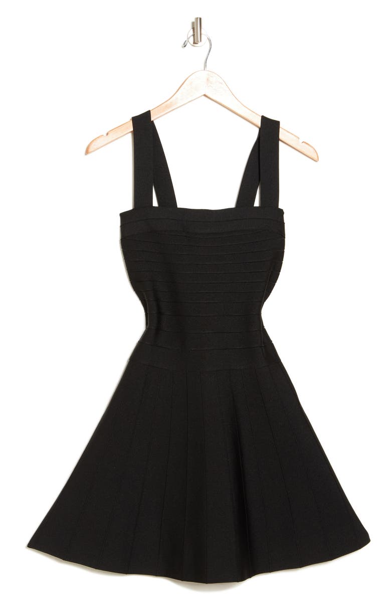 bebe Bandage A-Line Minidress, Alternate, color, Black