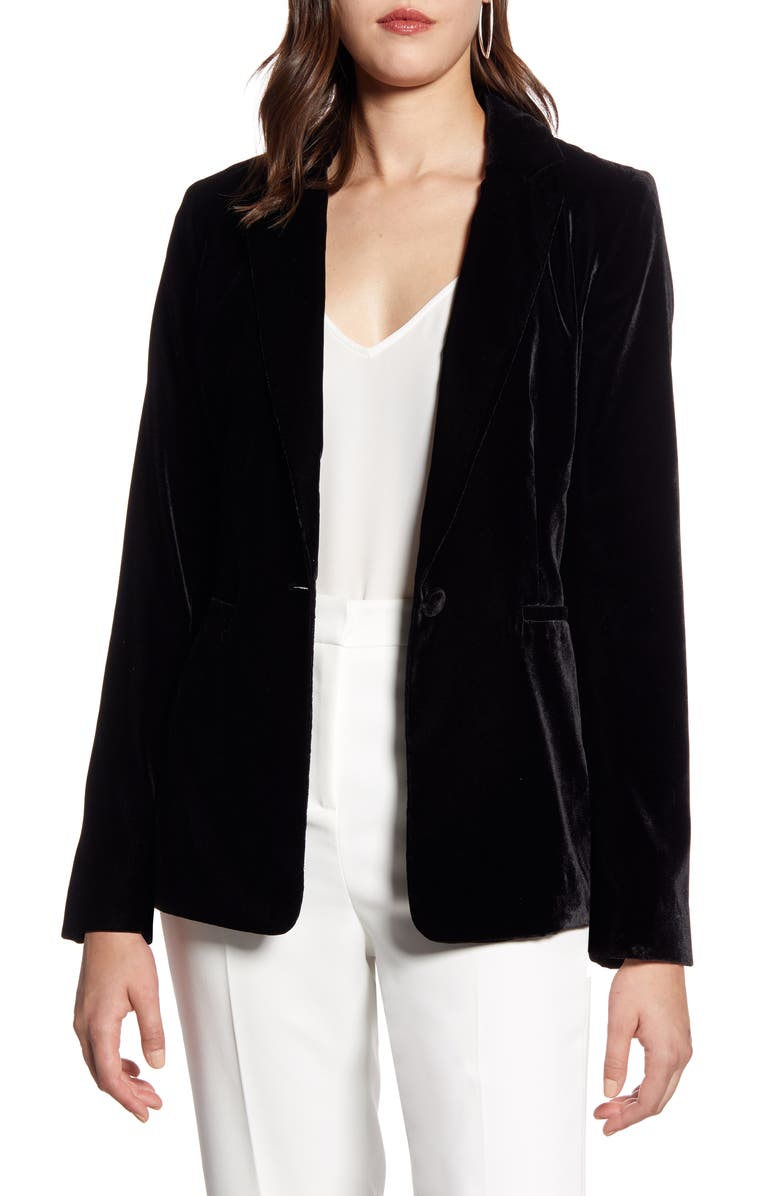 Halogen<sup>®</sup> Velvet Blazer, Main, color, 