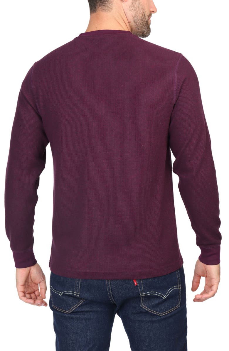 TailorByrd Cozy Knit Henley, Alternate, color, Berry Heather